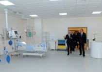 Azərbaycan Prezidenti Şəkidə mərkəzi xəstəxananın açılışında iştirak edib (FOTO)