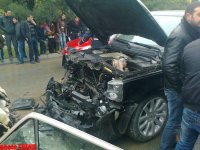 Bakının mərkəzində ağır yol qəzası nəticəsində avtomobil yanıb, ölənlər var (FOTO)