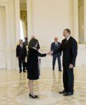 İlham Əliyev bir sıra xarici ölkələrin Azəbaycandakı səfirlərinin etimadnamələrini qəbul edib (FOTO)