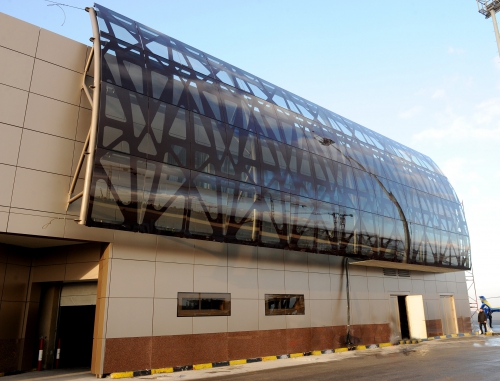 İlham Əliyev Heydər Əliyev Beynəlxalq Aeroportunda yeni aerovağzal kompleksində aparılan inşaat işlərinin gedişi ilə tanış olub (FOTO)