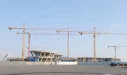 İlham Əliyev Heydər Əliyev Beynəlxalq Aeroportunda yeni aerovağzal kompleksində aparılan inşaat işlərinin gedişi ilə tanış olub (FOTO)