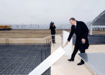 İlham Əliyev karbamid istehsalı zavodunun təməlqoyma mərasimində iştirak edib (FOTO)