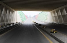 İlham Əliyev Buzovna qovşağı tunel və yol ötürücüsünün açılışında iştirak edib (FOTO)