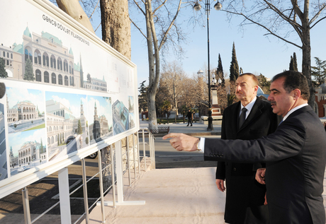 Gəncə Dövlət Filarmoniyası binasının təməlqoyma mərasimi olub (FOTO)