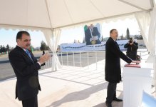 Gəncədə Heydər Əliyev Mərkəzinin təməlqoyma mərasimi olub (FOTO)