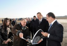 Azərbaycan Prezidenti Gəncədə "Qala" kompleksinin tikinti işlərinin gedişi ilə maraqlanıb (FOTO)