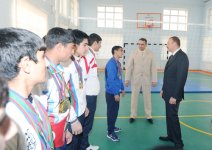 Azərbaycan Prezidenti Goranboy şəhər 3 nömrəli tam orta məktəbin yeni binasının açılışında iştirak edib (FOTO)