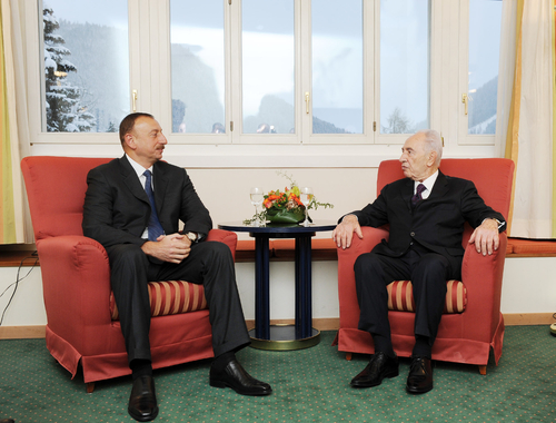 İlham Əliyev İsrail Prezidenti Şimon Peres ilə görüşüb