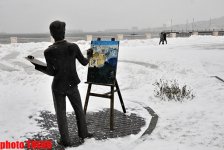 Bakının qar mənzərəsi (FOTOSESSİYA)