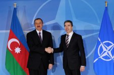 Prezidenti İlham Əliyev NATO-nun baş katibi Anders Foq Rasmussen ilə görüşüb (FOTO)