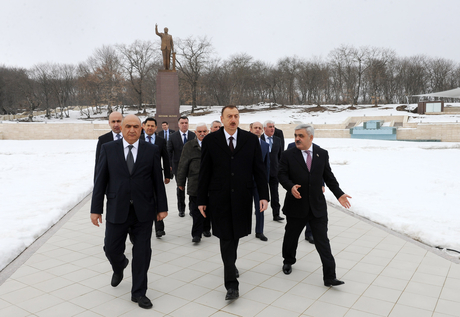 Prezident İlham Əliyevin Qusar rayonuna səfəri başlayıb (FOTO)