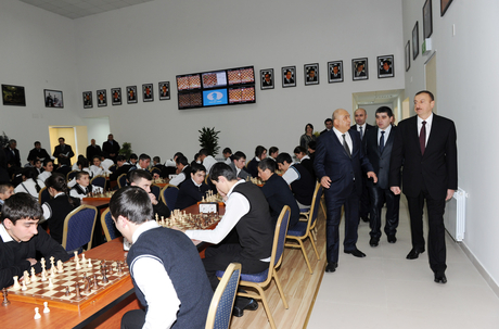 İlham Əliyev Qusarda Şahmat Mərkəzinin açılışında iştirak edib (FOTO)
