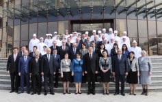 İlham Əliyev Qusar Rayon Mərkəzi Xəstəxanasının açılışında iştirak edib (FOTO)