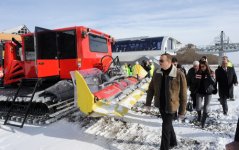 Azərbaycan Prezidenti və xanımı "Şahdağ" Qış-Yay Turizm Kompleksinin tikintisinin birinci mərhələsi üzrə tamamlama işləri ilə tanış olublar (FOTO)