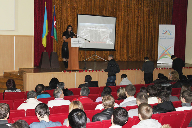 Trend BİA-nın Xocalı soyqırımına dair çəkdiyi filmin Ukraynanın Nikolayev şəhərində təqdimatı olub (FOTO) (VİDEO)