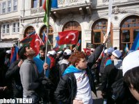 Taksim Meydanında Xocalı soyqırımı ilə bağlı keçiriləcək yürüş-mitinqə axın başlayıb, şüarlar səsləndirilir (FOTO)