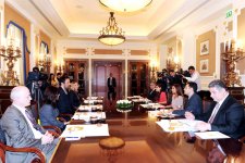 Azərbaycanın birinci xanımı Mehriban Əliyeva Serbiya Olimpiya Komitəsi sədrinin başçılıq etdiyi nümayəndə heyəti ilə görüşüb (FOTO)