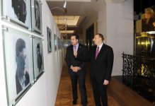 Gürcüstan Prezidenti Mixail Saakaşvili Heydər Əliyev Fondunda olub (FOTO)