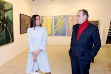 Azərbaycanın birinci xanımı ilə Fransanın mədəniyyət və kommunikasiya naziri Müasir İncəsənət Muzeyində olublar (FOTO)