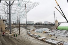 Prezident İlham Əliyev Tofiq Bəhramov adına Respublika Stadionunda həyata keçirilən əsaslı təmir işlərinin gedişi ilə tanış olub (FOTO)