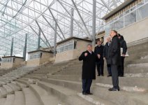 Prezident İlham Əliyev Tofiq Bəhramov adına Respublika Stadionunda həyata keçirilən əsaslı təmir işlərinin gedişi ilə tanış olub (FOTO)