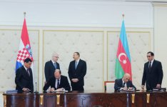 Azərbaycan və Xorvatiya arasında üç sənəd imzalanıb (FOTO)