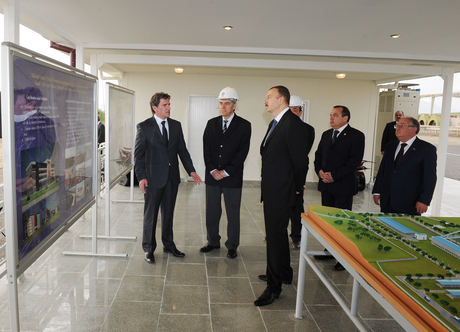Prezident İlham Əliyev inşası davam etdirilən Qazax sement zavodu ilə tanış olub (FOTO)