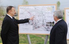 İlham Əliyev Qazaxbəyli-Aşağı Salahlı yolunun açılışında iştirak edib (FOTO) (ƏLAVƏ OLUNUB)