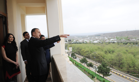 Prezident İlham Əliyev Tovuzda "Ayan Palace" hotelinin açılışında iştirak edib (FOTO)