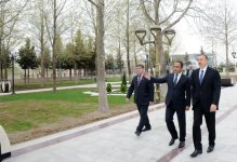 İlham Əliyev Ağstafada Heydər Əliyev adına mədəniyyət və istirahət parkında görülmüş işlərlə tanış olub (FOTO)