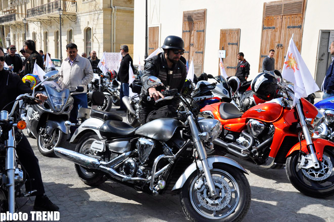 Eurovision 2012 ilə bağlı Bakıda moto-yürüş keçirilib (FOTO)