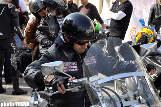 Eurovision 2012 ilə bağlı Bakıda moto-yürüş keçirilib (FOTO)