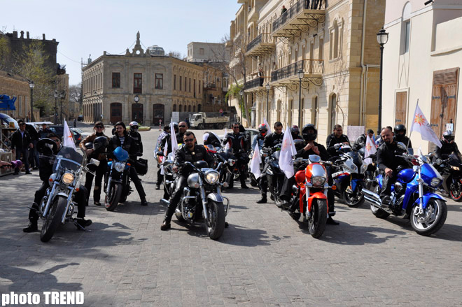 Eurovision 2012 ilə bağlı Bakıda moto-yürüş keçirilib (FOTO)