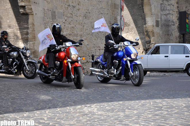 Eurovision 2012 ilə bağlı Bakıda moto-yürüş keçirilib (FOTO)