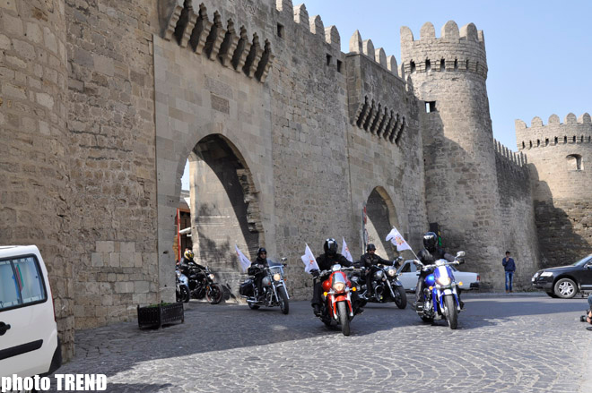 Eurovision 2012 ilə bağlı Bakıda moto-yürüş keçirilib (FOTO)