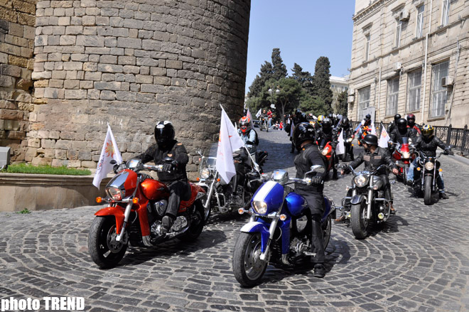 Eurovision 2012 ilə bağlı Bakıda moto-yürüş keçirilib (FOTO)