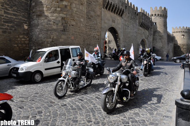 Eurovision 2012 ilə bağlı Bakıda moto-yürüş keçirilib (FOTO)