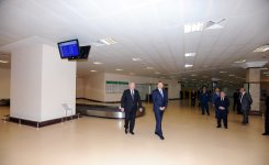 Prezident İlham Əliyev Heydər Əliyev Beynəlxalq Aeroportunda yeni uçuş-enmə zolağının istifadəyə verilməsi mərasimində iştirak edib (FOTO)
