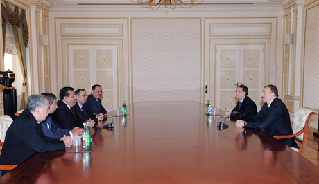 İlham Əliyev İordaniya Senatı sədrinin birinci müavinini qəbul edib
