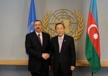 Azərbaycan Prezidenti BMT-nin baş katibi ilə görüşüb