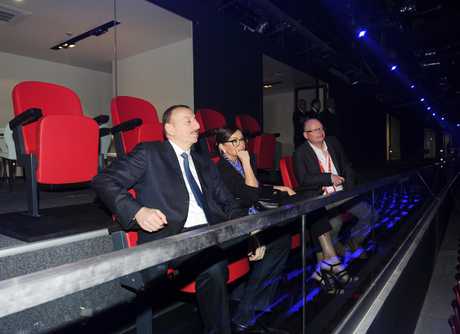 Prezident İlham Əliyev və xanımı "Eurovision 2012" mahnı müsabiqəsinin keçiriləcəyi "Baku Crystal Hall"un açılışında iştirak ediblər (FOTO)