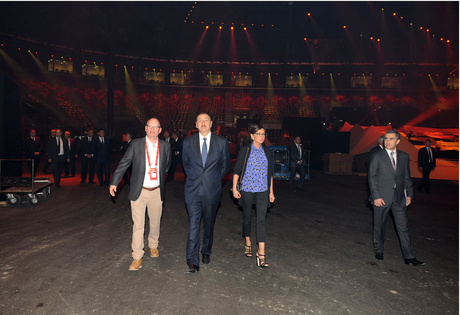 Prezident İlham Əliyev və xanımı "Eurovision 2012" mahnı müsabiqəsinin keçiriləcəyi "Baku Crystal Hall"un açılışında iştirak ediblər (FOTO)