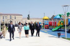Azərbaycanın birinci xanımı Mehriban Əliyeva Xəzər rayonunda bir sıra obyektlərin açılışında iştirak edib (ƏLAVƏ OLUNUB) (FOTO)