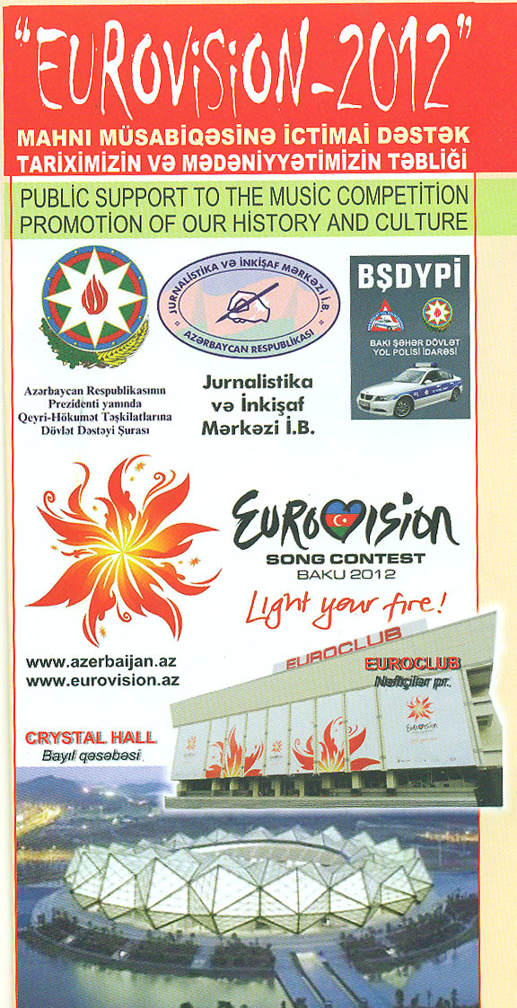 Bakı yol polisi sürücülərə "Eurovision"la bağlı buklet və kitabça paylayır (FOTO)
