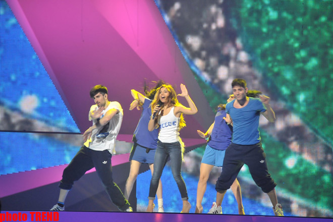 Yunanıstanın "Eurovision” təmsilçisi ilk repetisiyasını keçirib (FOTO)