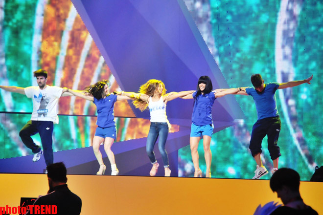 Yunanıstanın "Eurovision” təmsilçisi ilk repetisiyasını keçirib (FOTO)