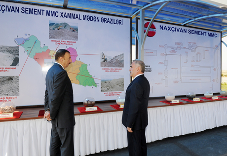 Prezident İlham Əliyev Naxçıvan Şəhər Gömrük İdarəsinin, FHN-in inzibati binalarının və sement zavodunun açılışında iştirak edib (ƏLAVƏ OLUNUB) (FOTO)