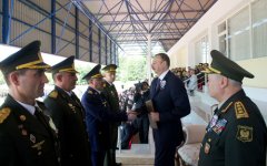 Prezident İlham Əliyev Heydər Əliyev adına Azərbaycan Ali Hərbi Məktəbində keçirilən təntənəli mərasimdə iştirak edib (FOTO)
