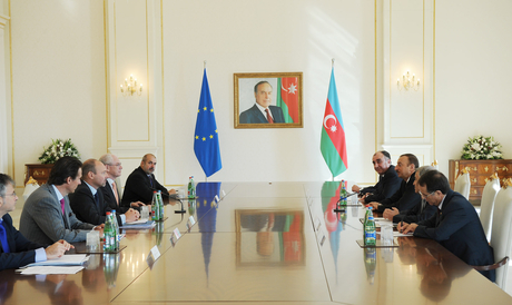 Prezident İlham Əliyevin və Avropa İttifaqı Şurasının prezidenti Herman Van Rompuyun geniş tərkibdə görüşü olub (FOTO)