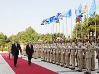 Azərbaycana rəsmi səfərə gələn Avropa İttifaqı Şurasının prezidentinin rəsmi qarşılanma mərasimi olub (FOTO)